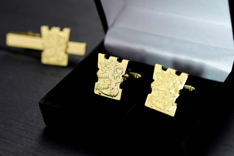 Metal cufflinks from your own logo